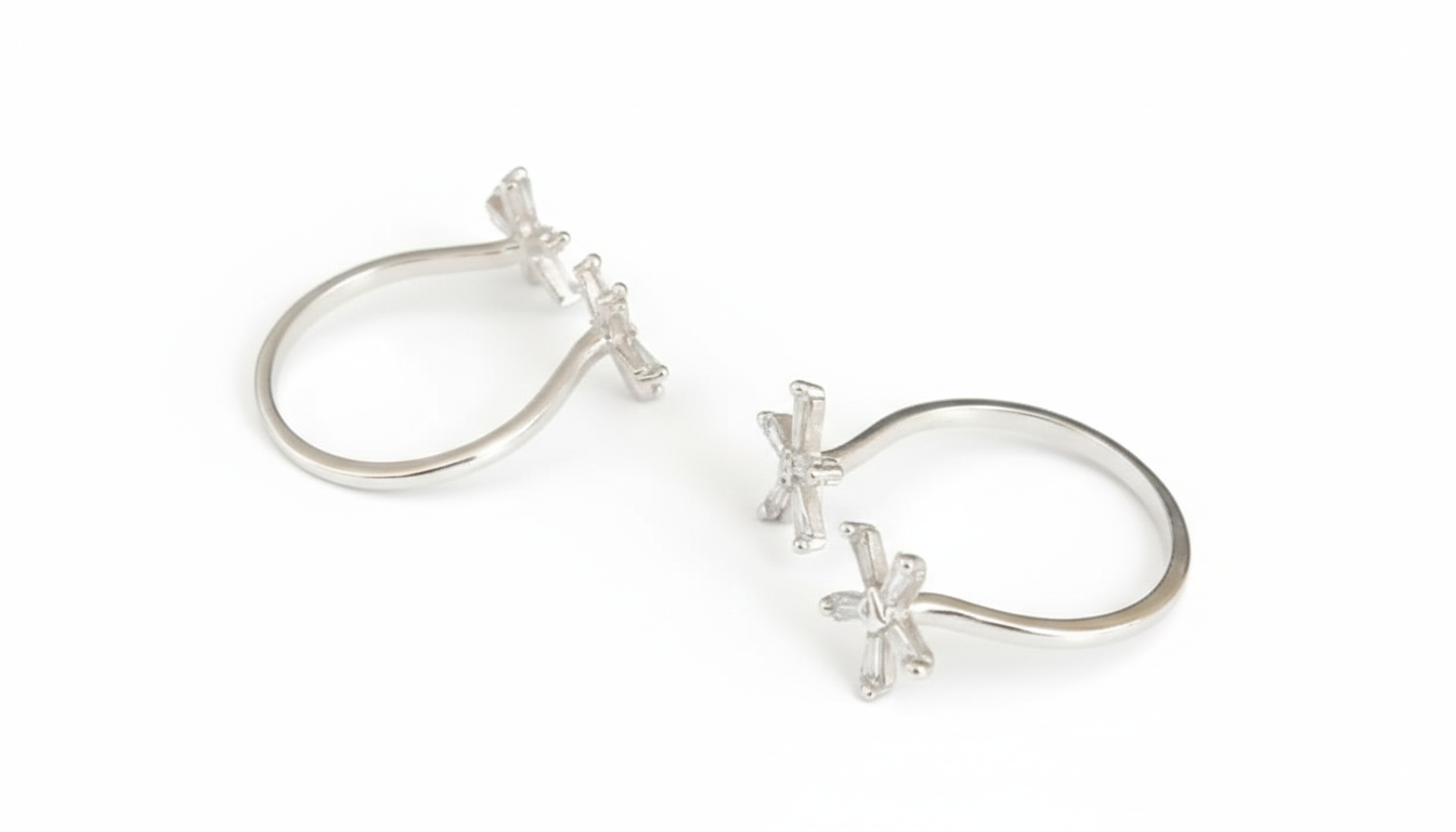 Dual Floret Toe Rings 22