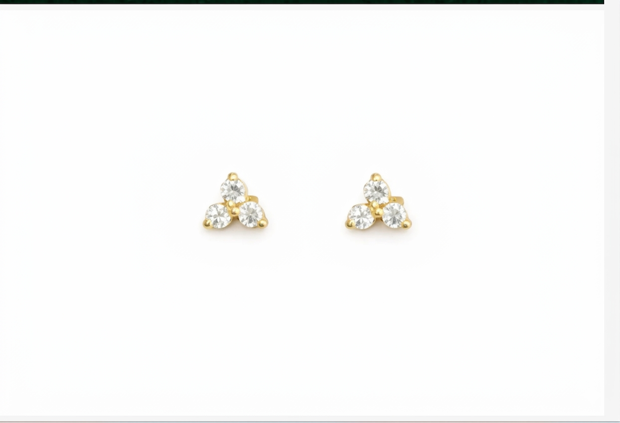 Threedot 925 Silver Studs