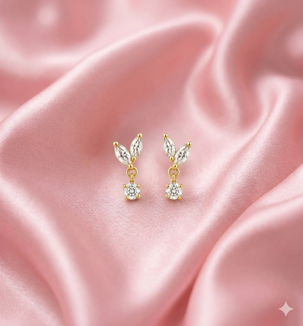 Leafy 925 Silver Studs