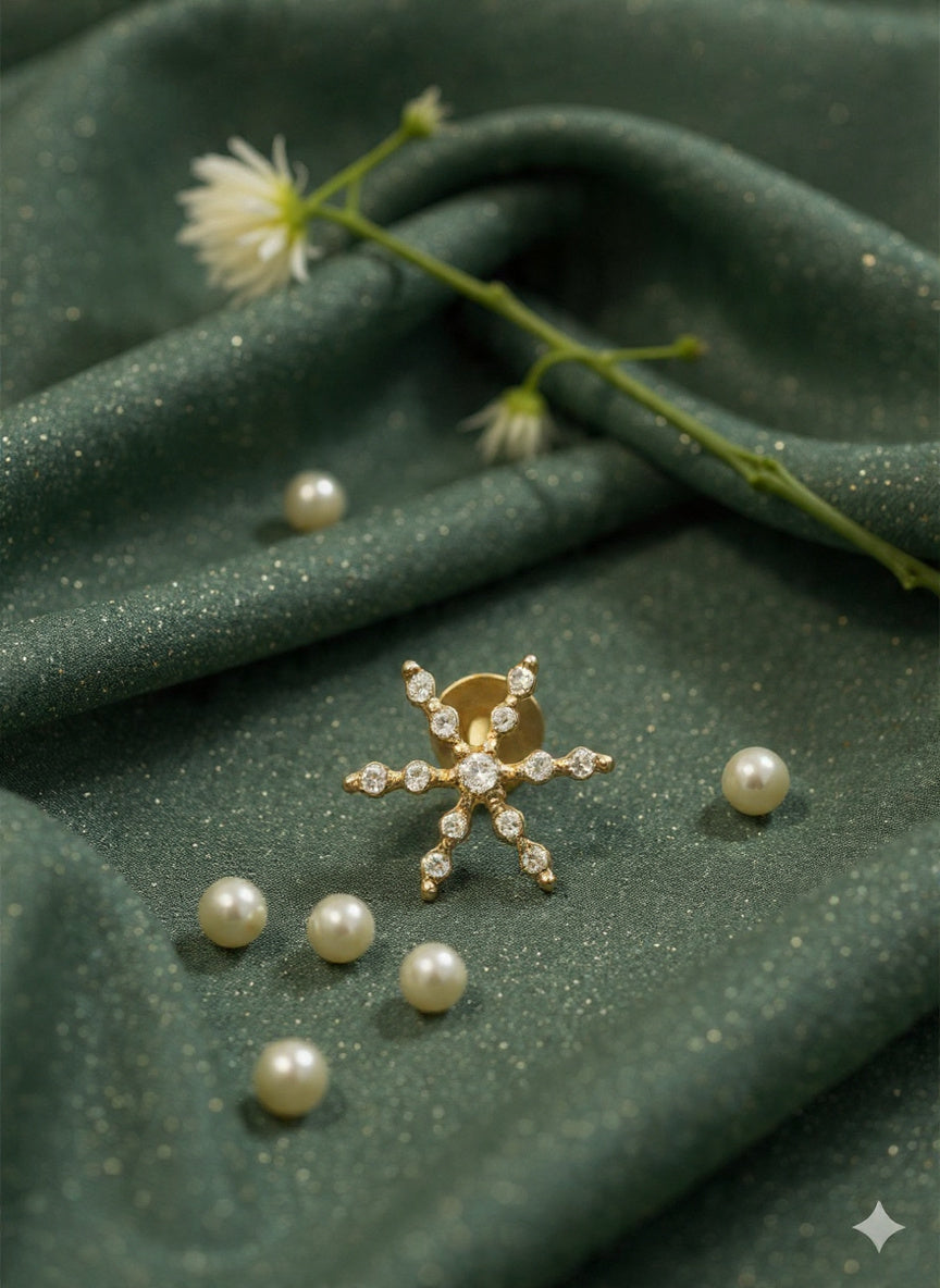 Hina 925 Silver Nose Pin for Women