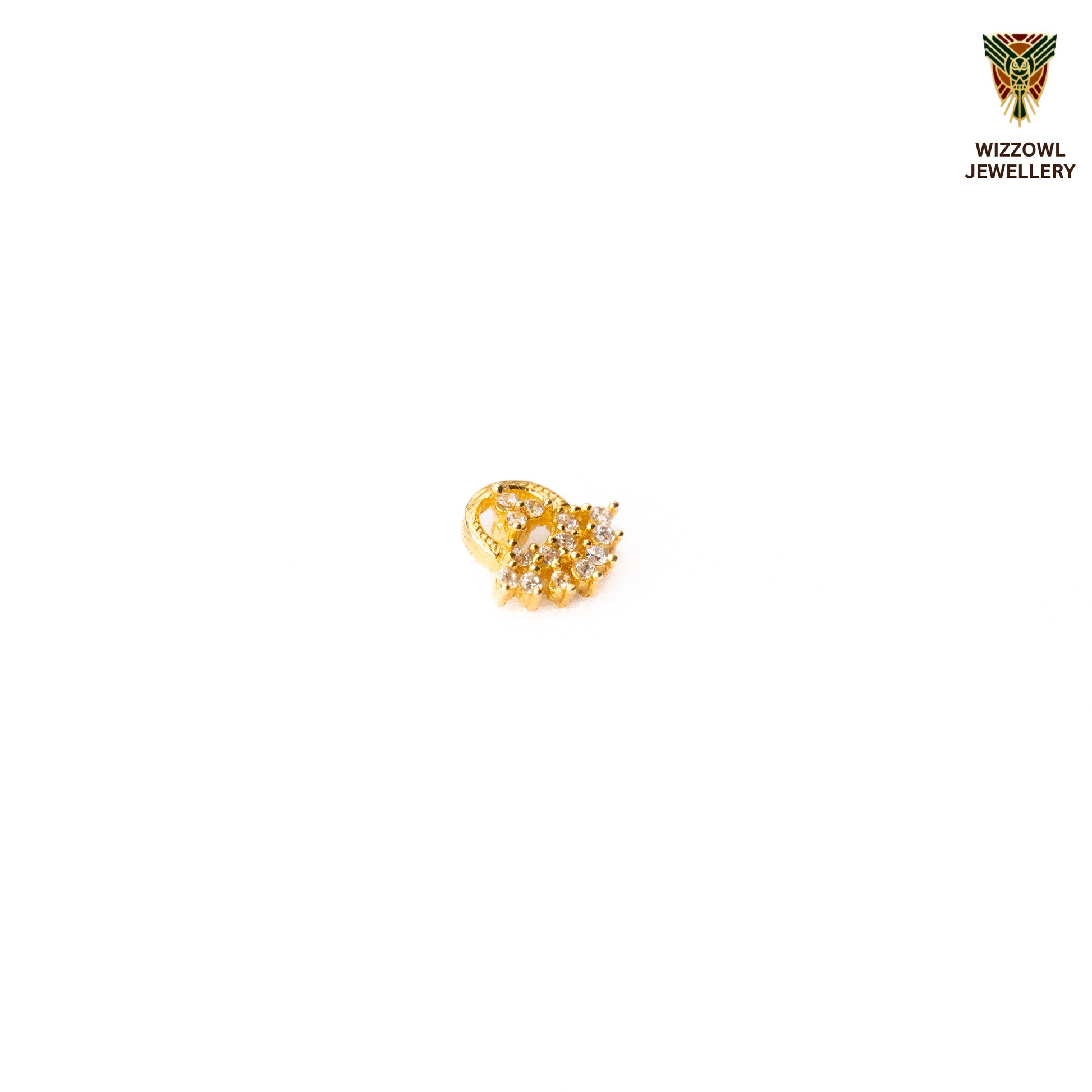 Silver nosepins featuring traditional motifs with a modern design twist, displayed on a neutral background.