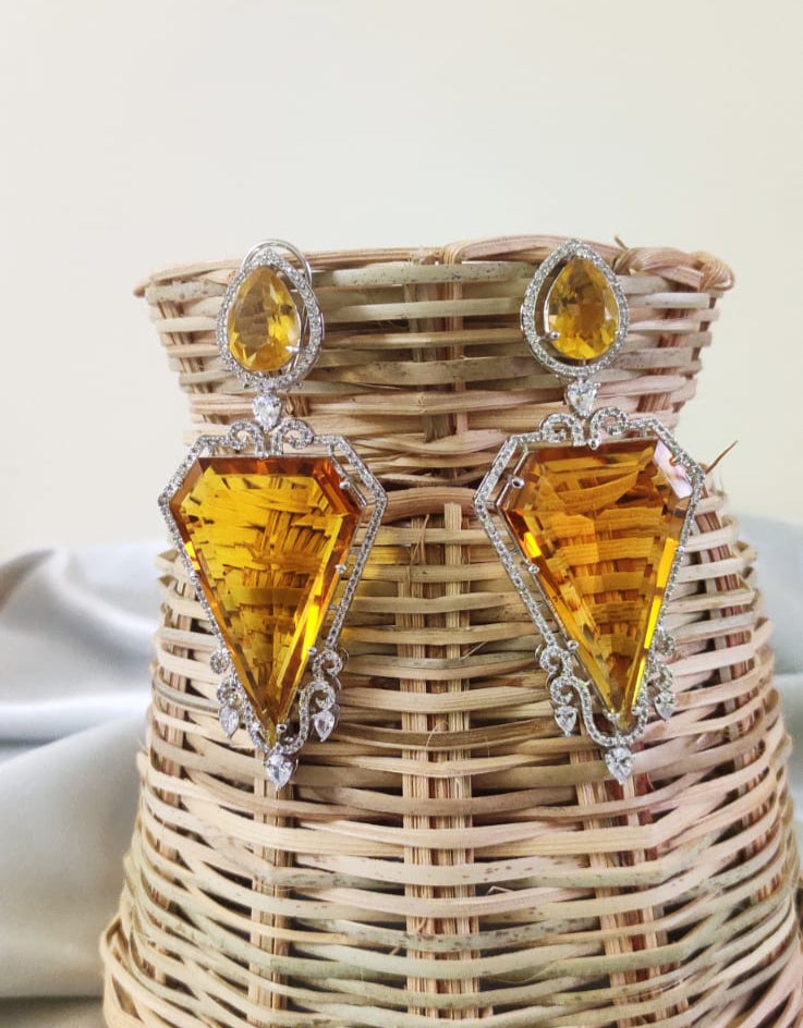 Yellow Triangle Danglers