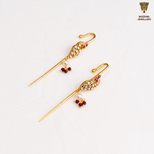 Peacock Ear Cuffs
