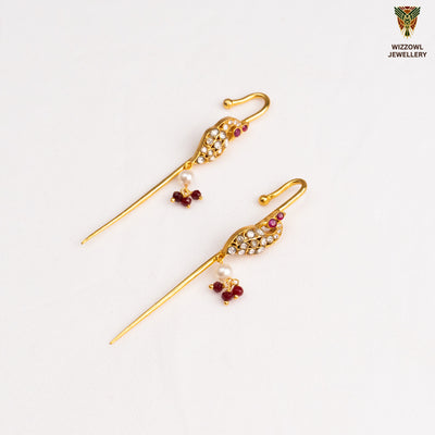 Peacock Ear Cuffs