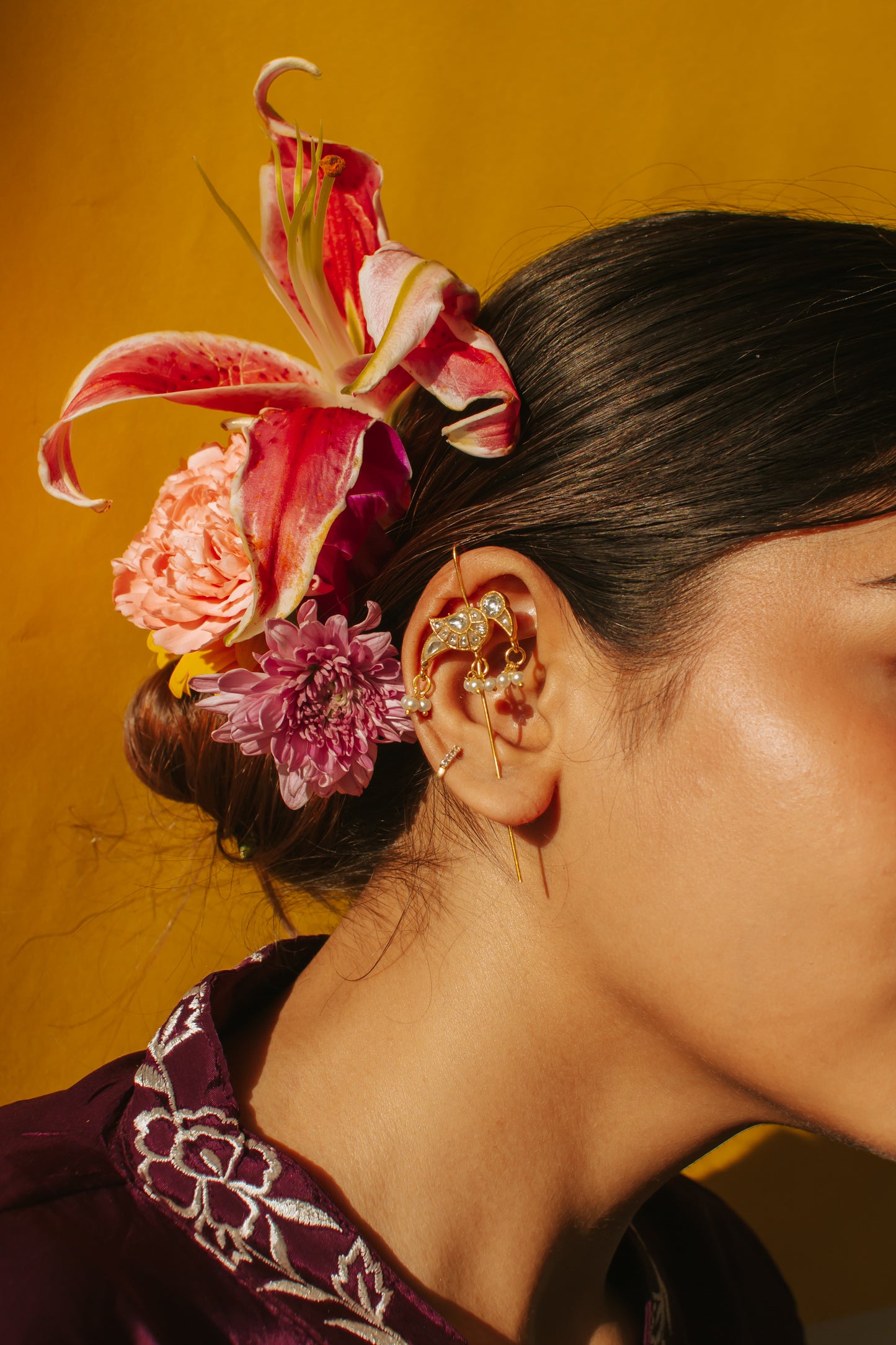 Deeza Kundan Ear Cuffs