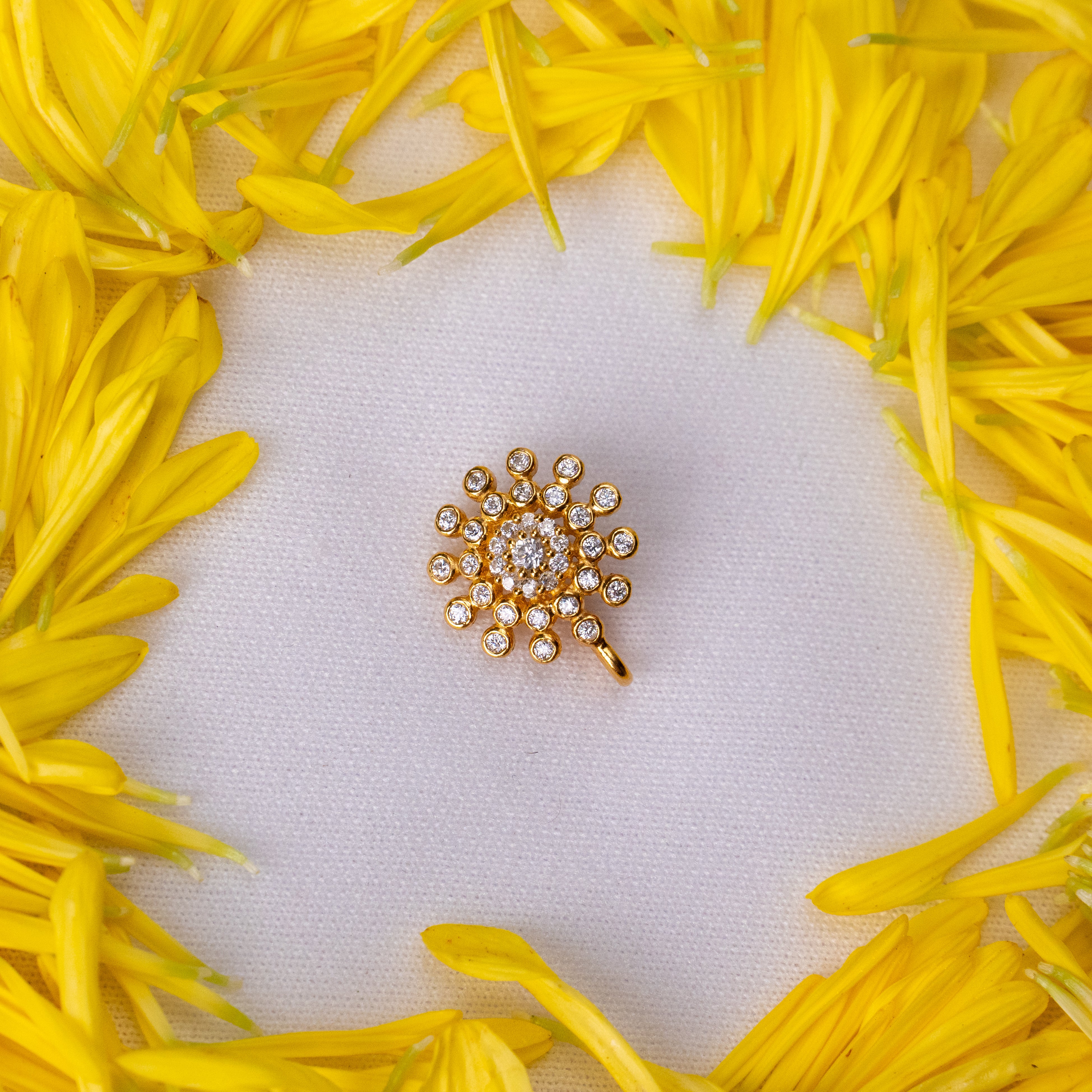 Isharav 925 Silver Nose Pin for Women
