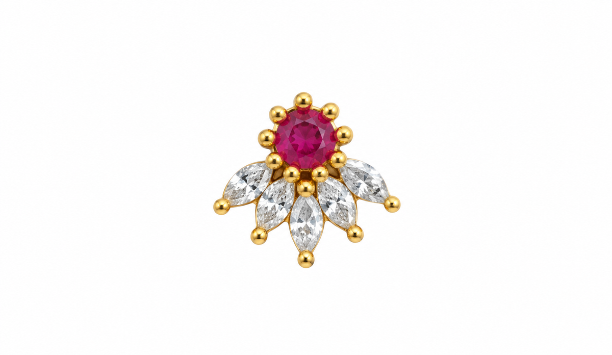 Kiran 925 Silver Nose Pin for Women