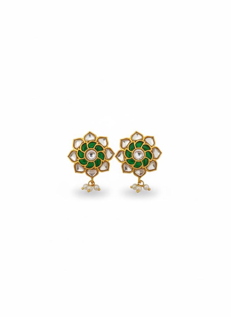 Kundan Petal Studs