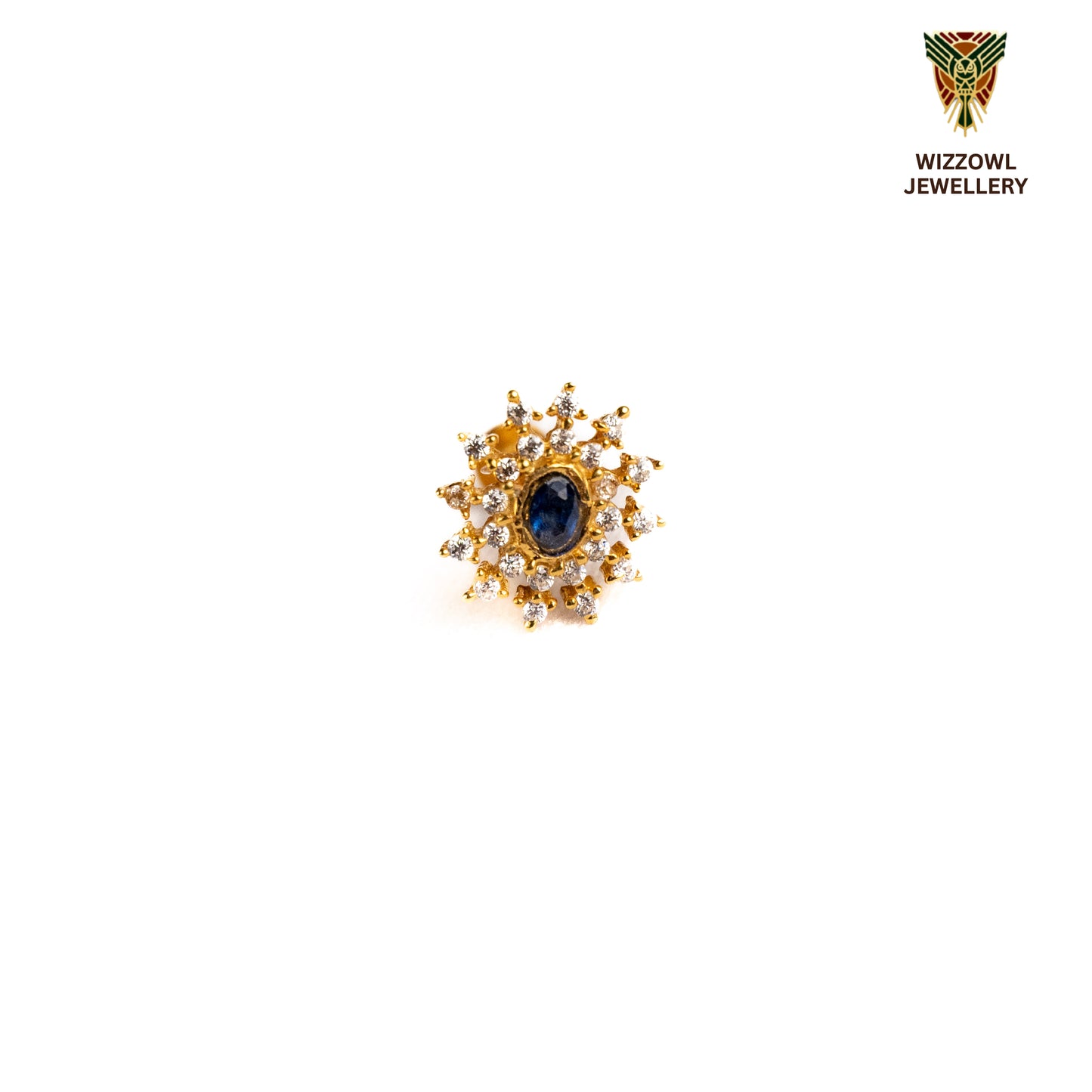Silver nosepins featuring traditional motifs with a modern design twist, displayed on a neutral background.
