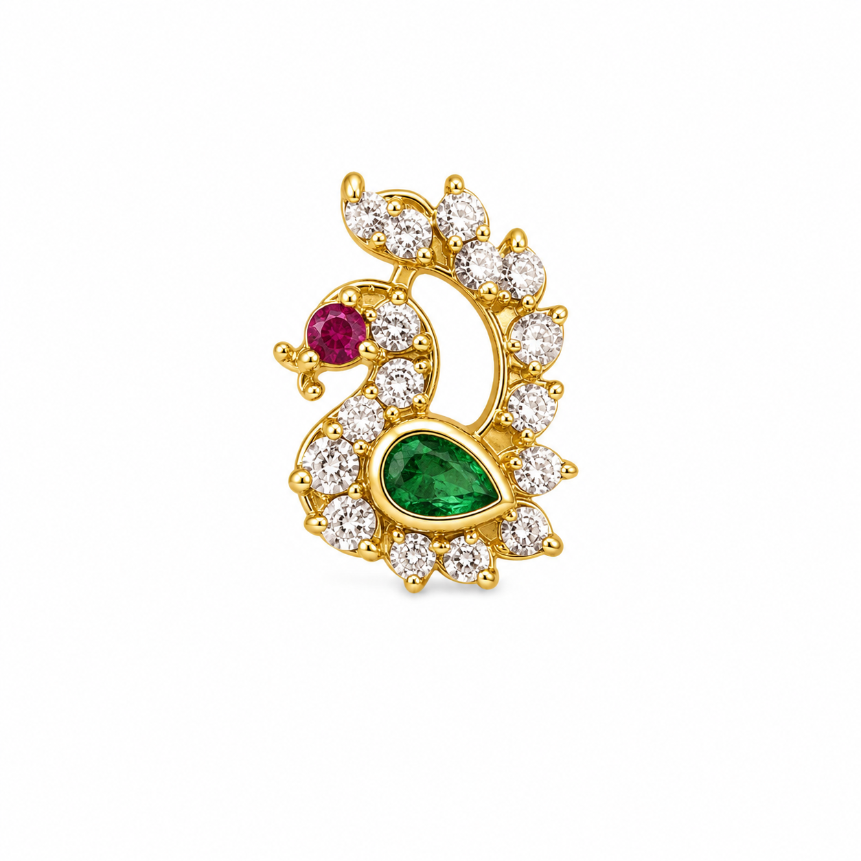 Mayuri 925 Sterling Silver Nose Pin for Women