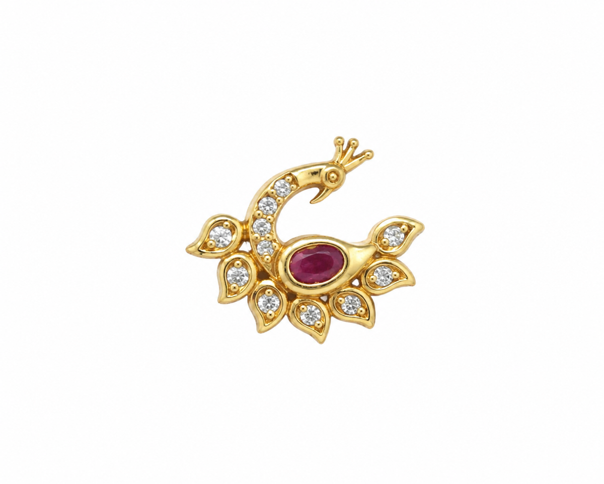 Mayil Silver Nose Pin for Women