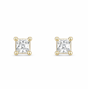 Mini Square 925 Silver Studs