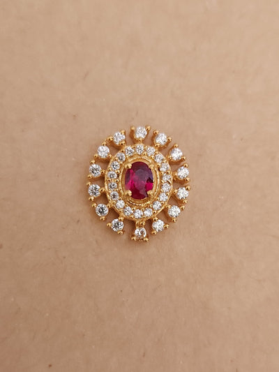 Silver nosepins featuring traditional motifs with a modern design twist, displayed on a neutral background.
