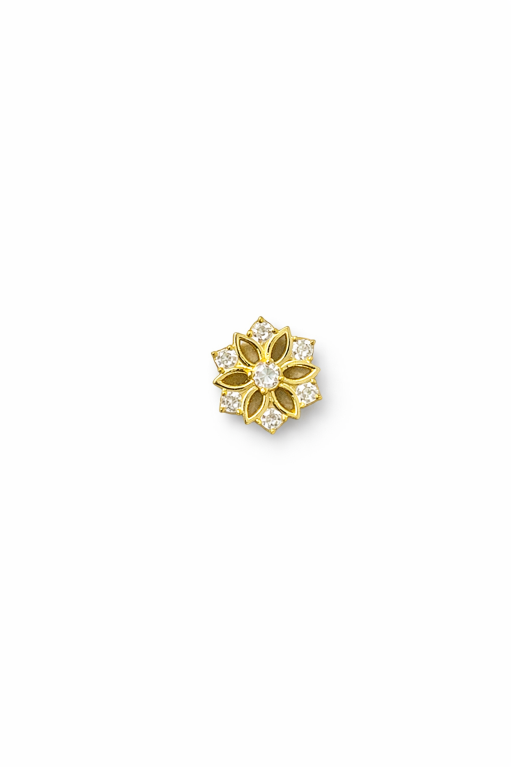 Pushp 925 Silver Nose Pin for Women