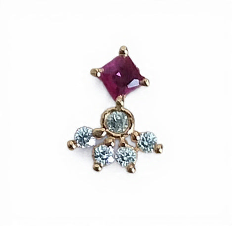 Raasha 925 Silver Nose pin for Women