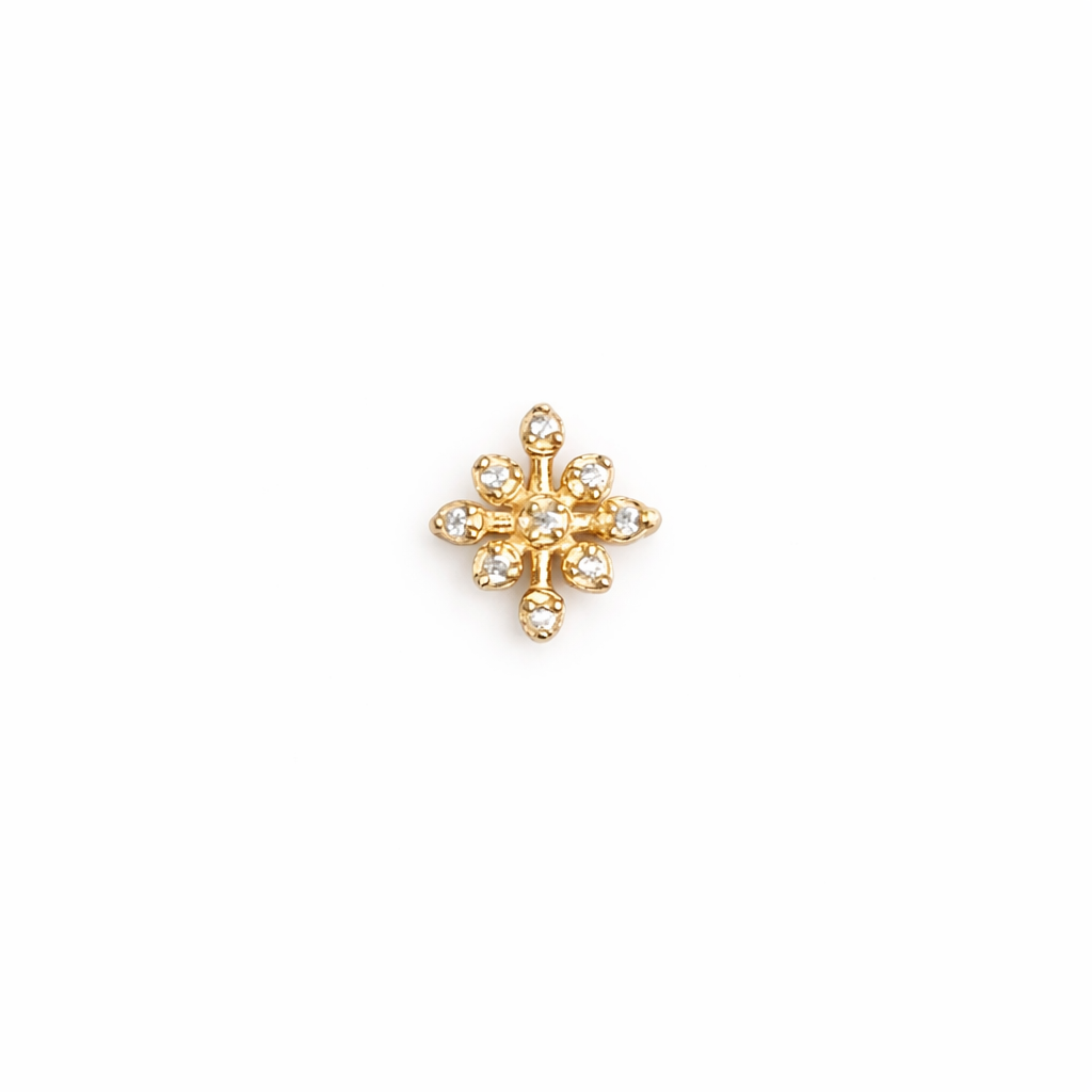 Rambha 925 Sterling Silver Nose Pin for Women