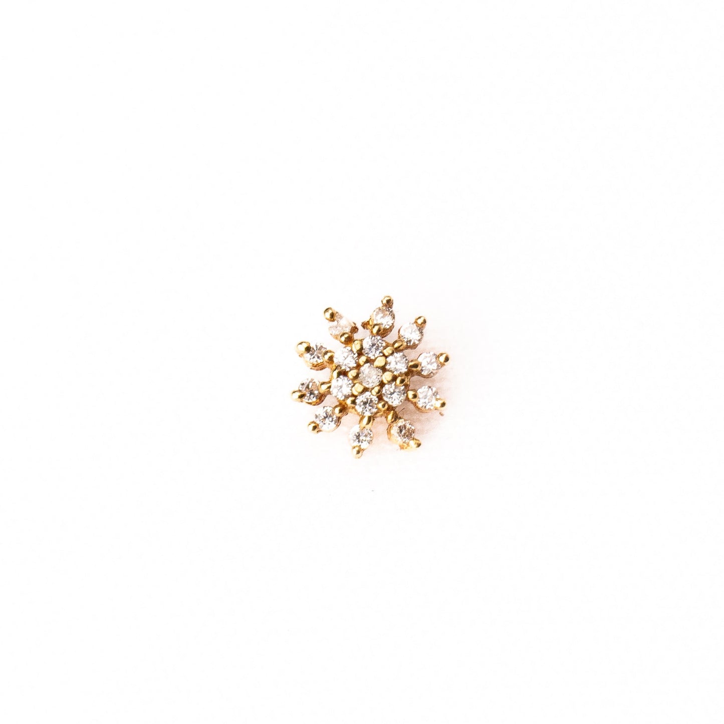 Silver nosepins featuring traditional motifs with a modern design twist, displayed on a neutral background.