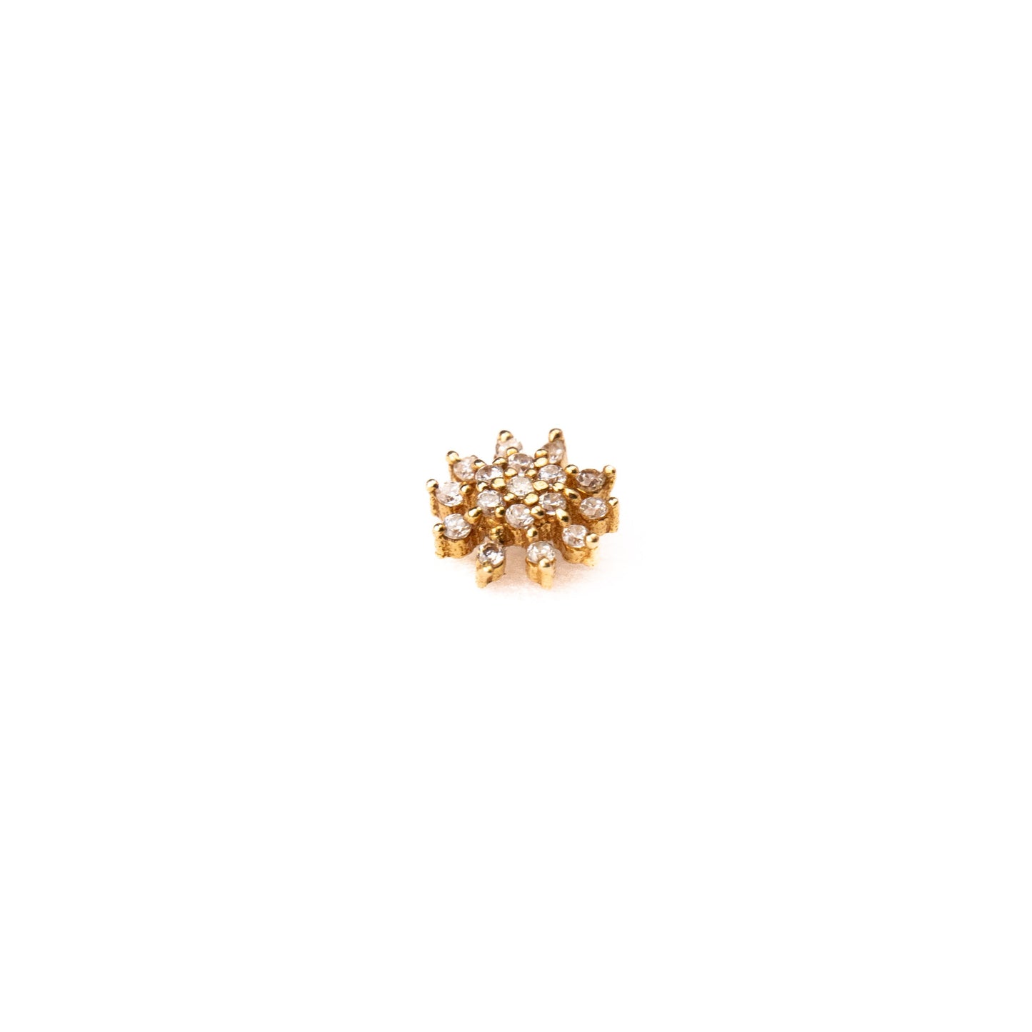 Silver nosepins featuring traditional motifs with a modern design twist, displayed on a neutral background.