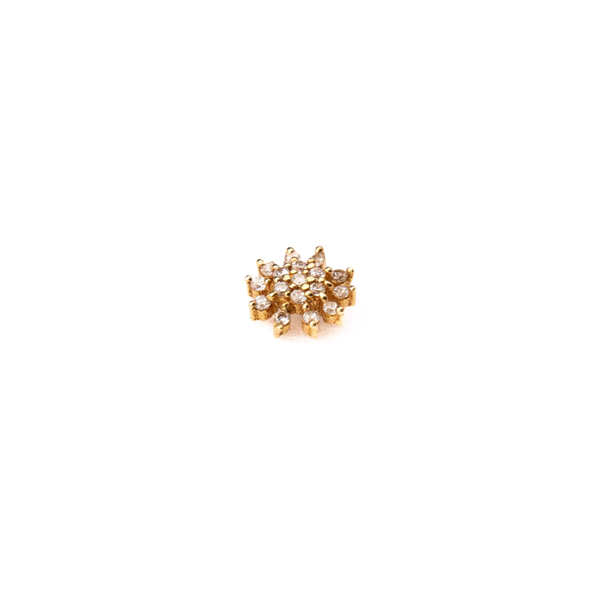 Silver nosepins featuring traditional motifs with a modern design twist, displayed on a neutral background.