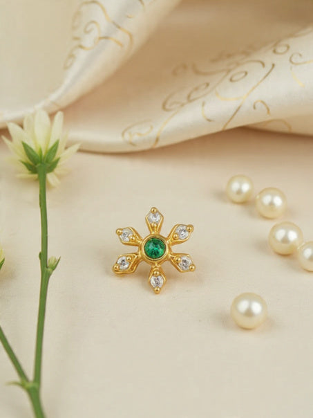Ruhi 925 Silver Nose Pin for Women