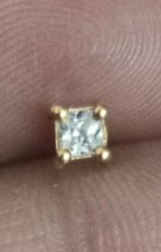 Mini Square 925 Silver Studs