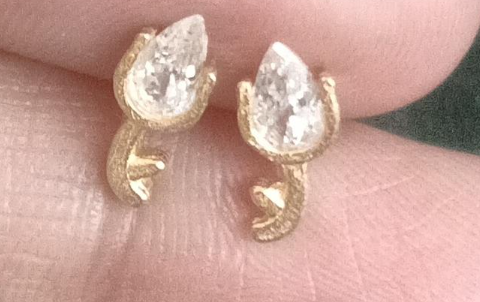 Lotus Charm 925 Silver Studs