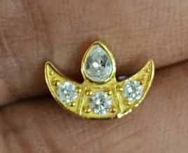 Chaand 925 Sterling Silver Nose Pin for Women