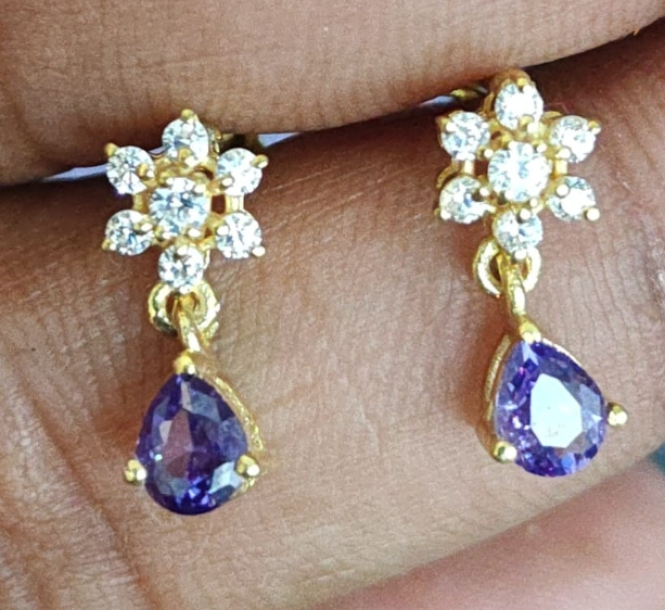 Violet Petal 925 Silver Studs