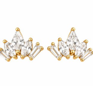 Crown Arc 925 Silver Studs