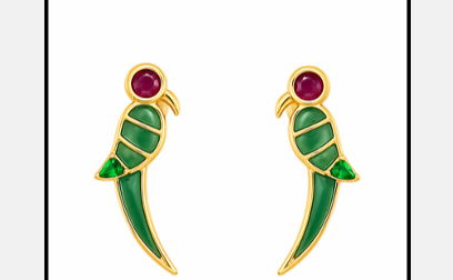 Emerald Parrot  925 Silver Studs