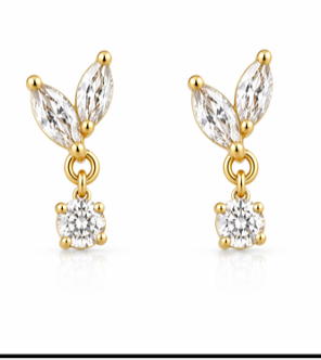Leafy 925 Silver Studs