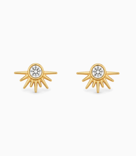 Semi Sun 925 Silver Stud