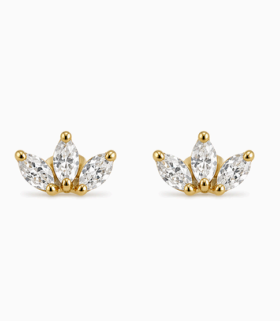 Three Petal 925 Silver Studs