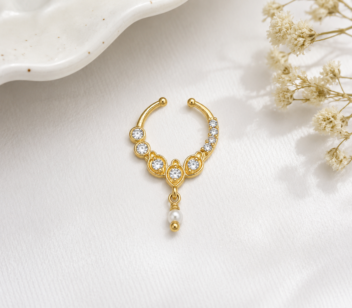 Silver 925 Septum Nose Pin 48
