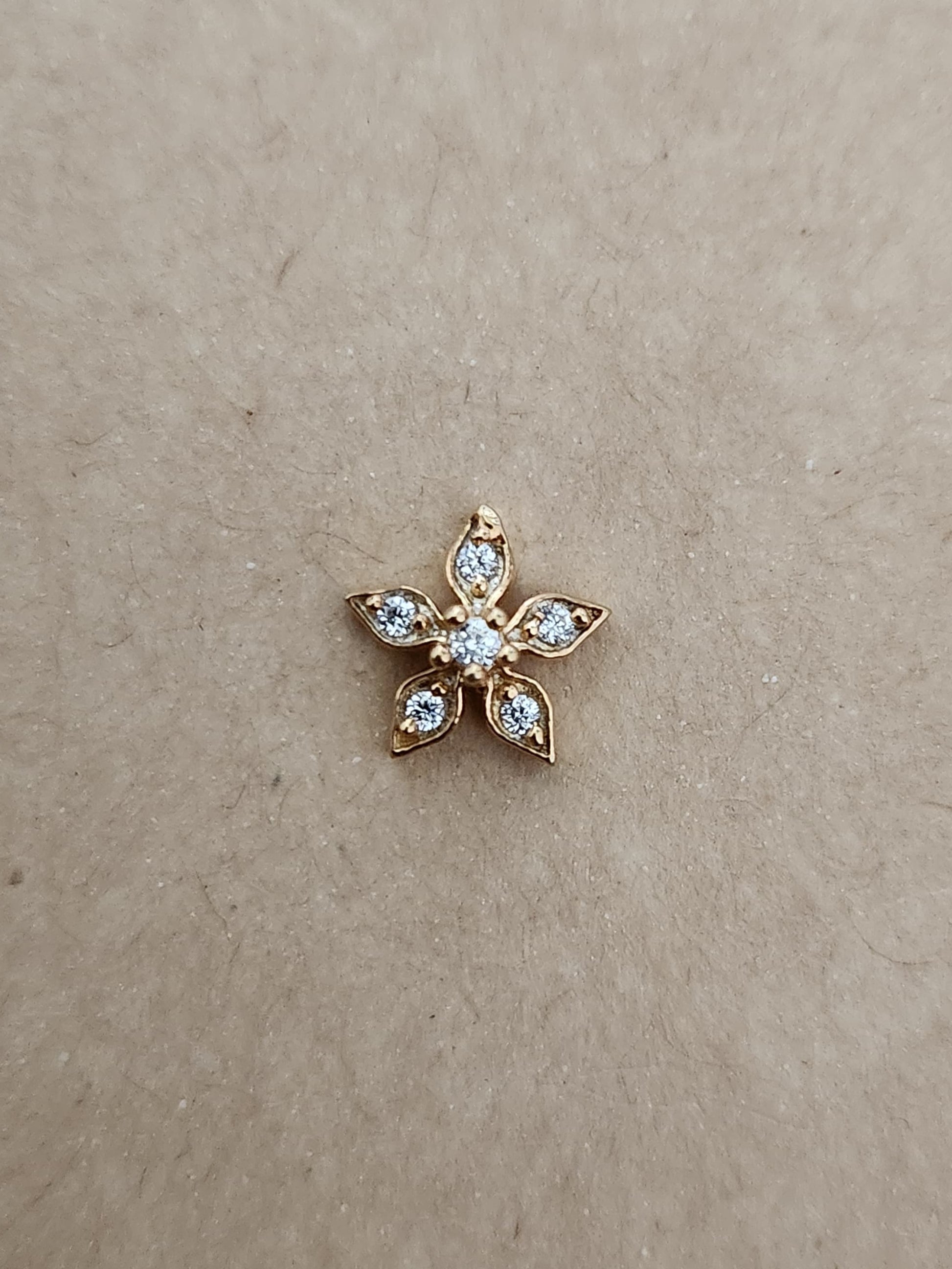 Silver nosepins featuring traditional motifs with a modern design twist, displayed on a neutral background.