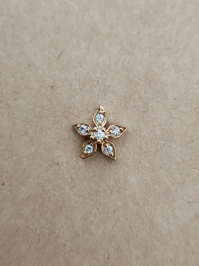 Silver nosepins featuring traditional motifs with a modern design twist, displayed on a neutral background.
