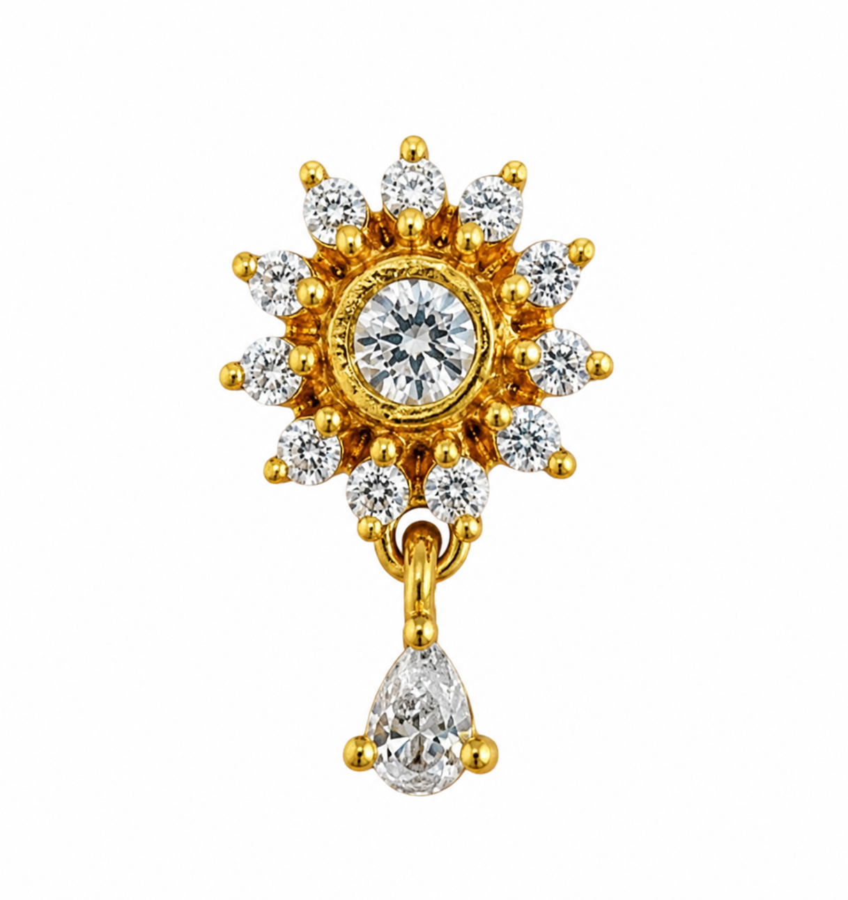 Surya Silver Nose Pin for Women