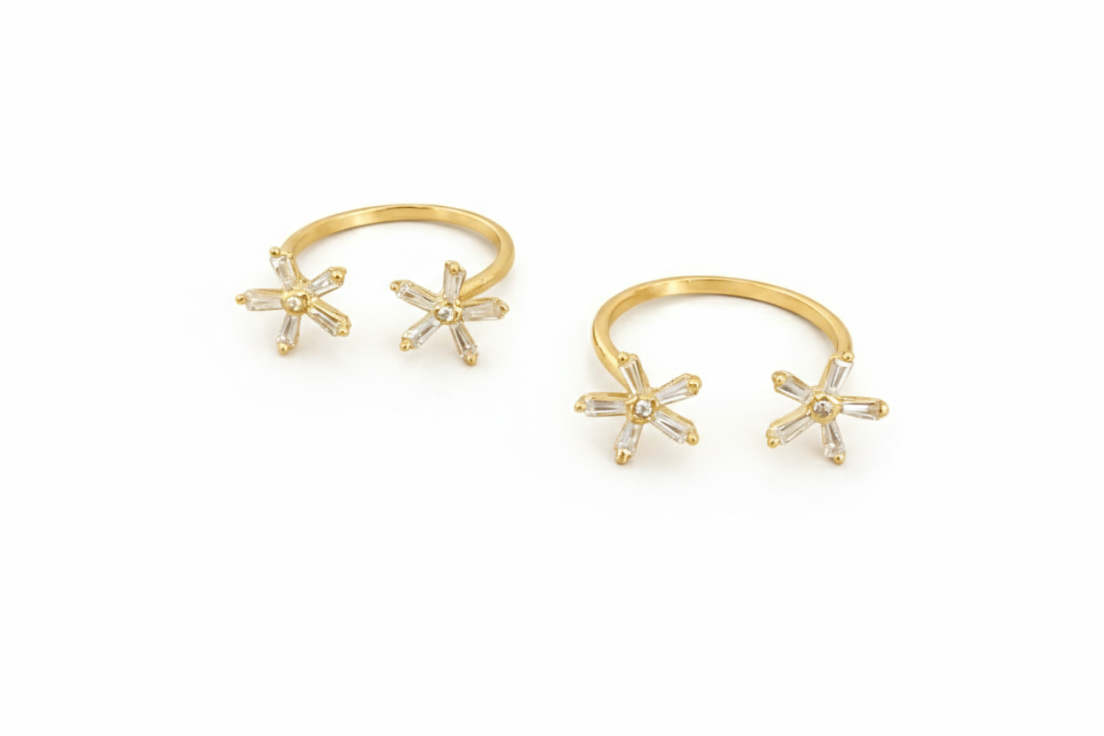Dual Floret Toe Rings 22