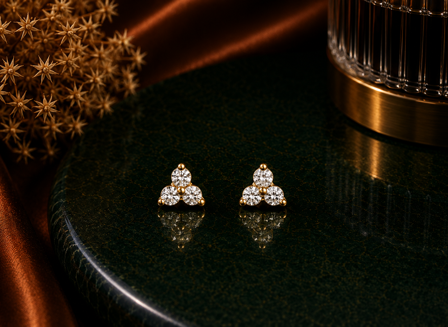 Threedot 925 Silver Studs
