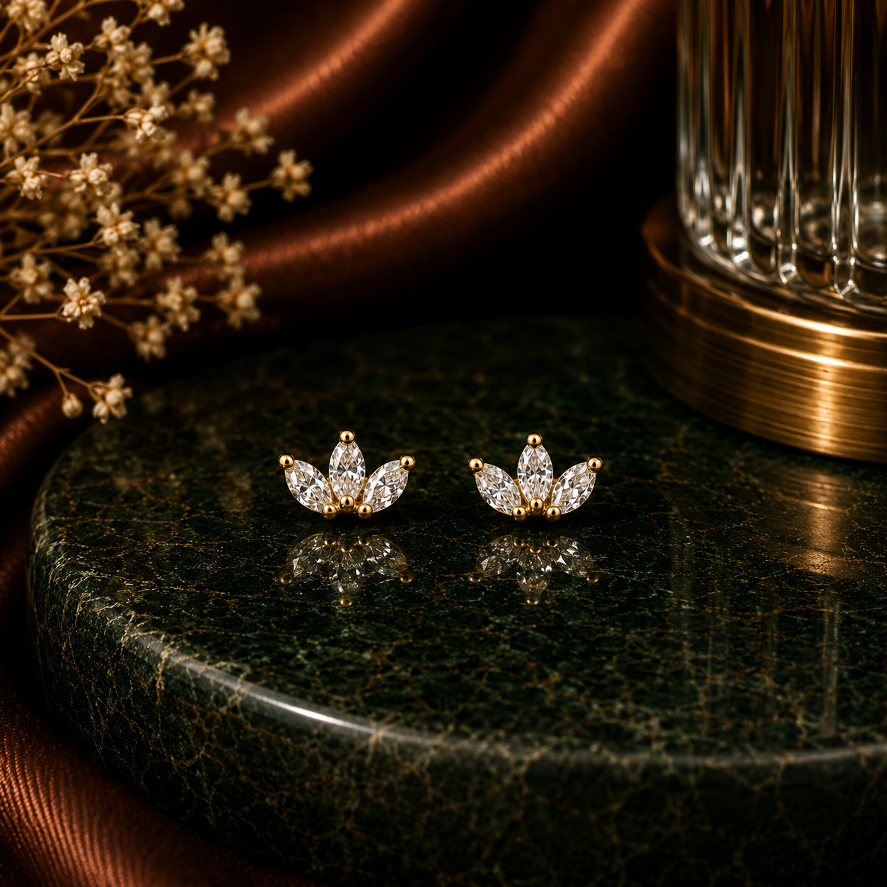 Three Petal 925 Silver Studs