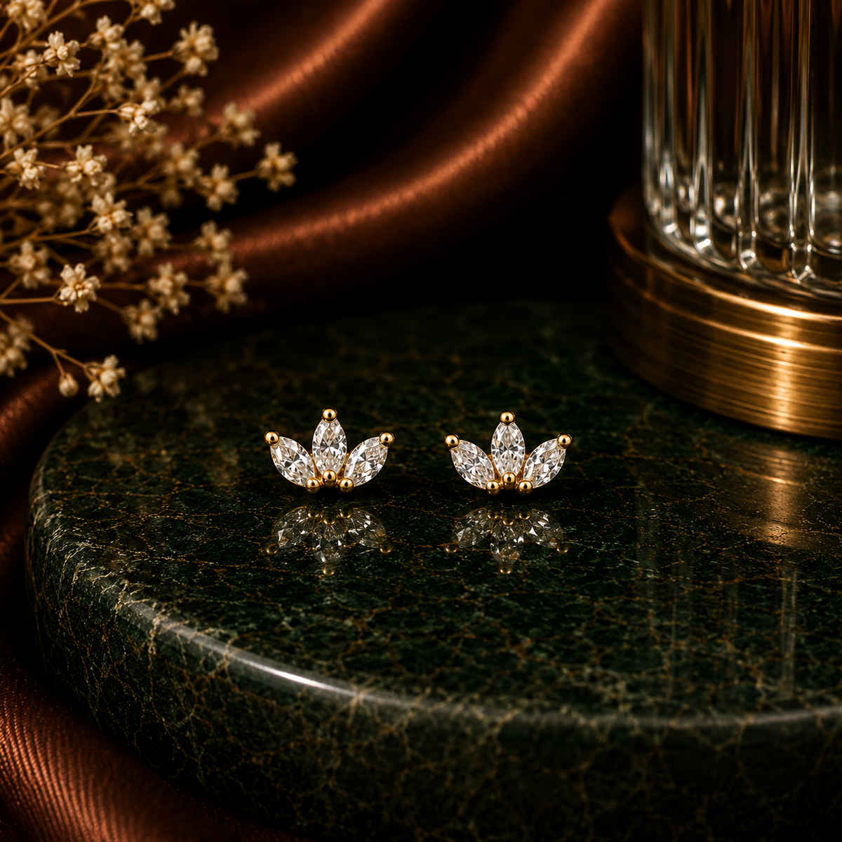 Three Petal 925 Silver Studs