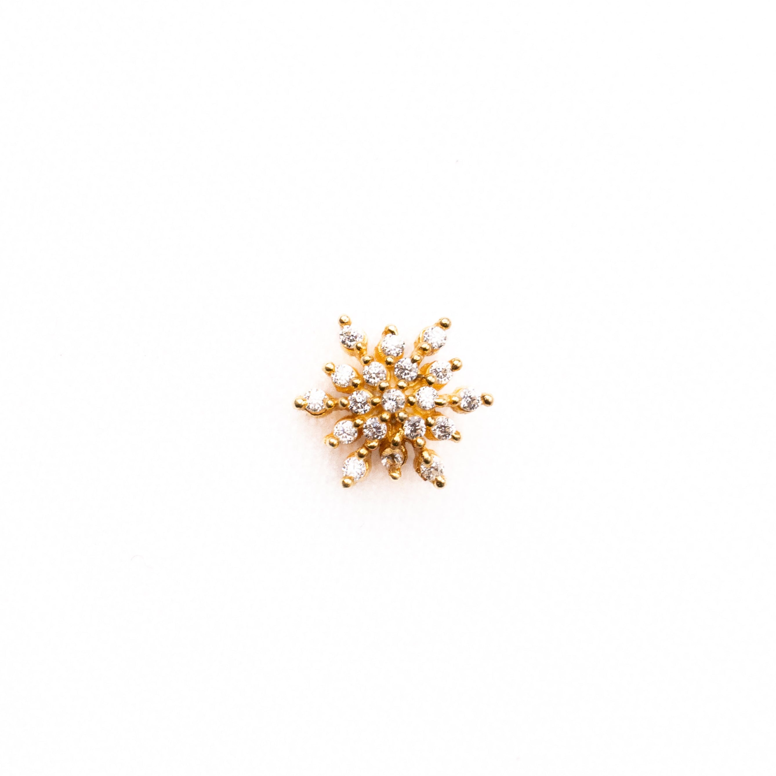 Silver nosepins featuring traditional motifs with a modern design twist, displayed on a neutral background.