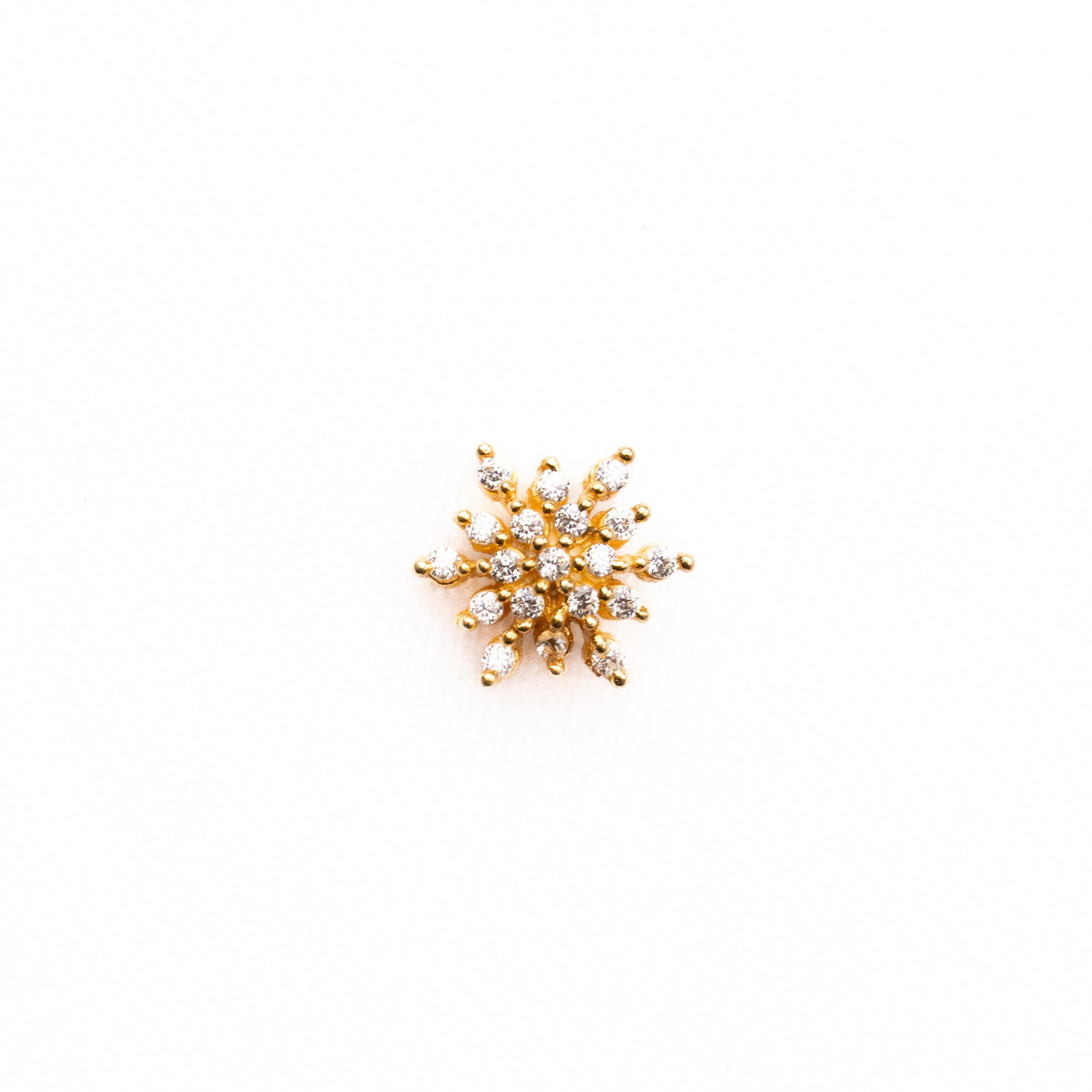 Silver nosepins featuring traditional motifs with a modern design twist, displayed on a neutral background.