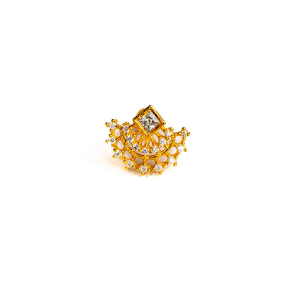 Silver nosepins featuring traditional motifs with a modern design twist, displayed on a neutral background.