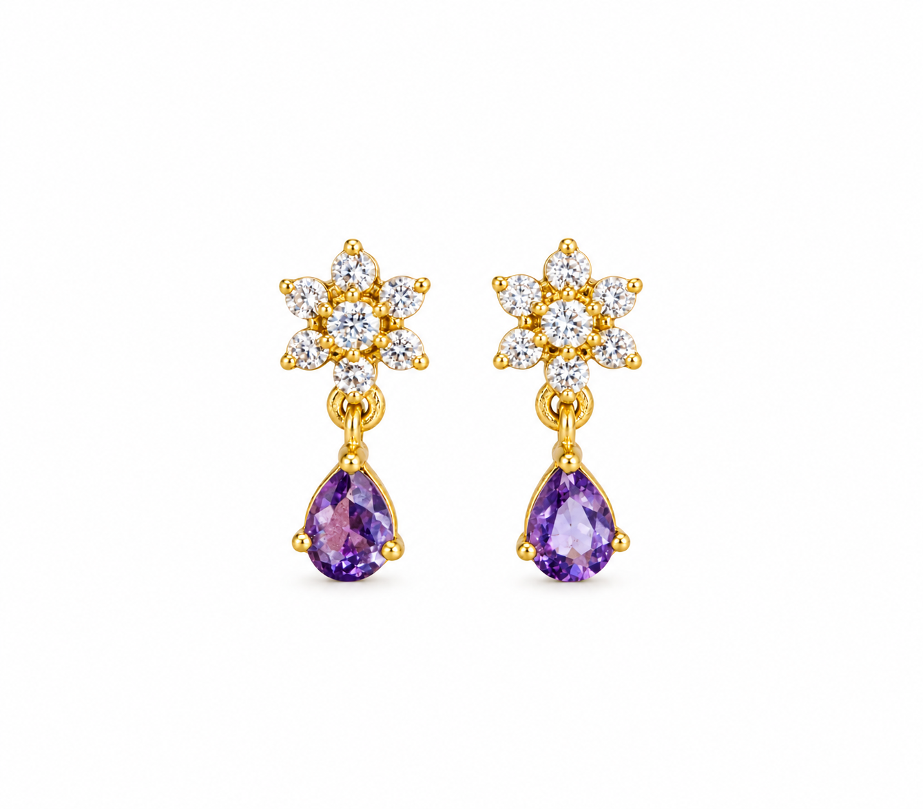 Violet Petal 925 Silver Studs