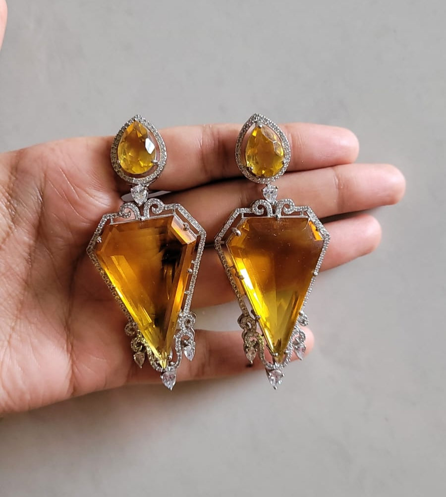 Yellow Triangle Danglers