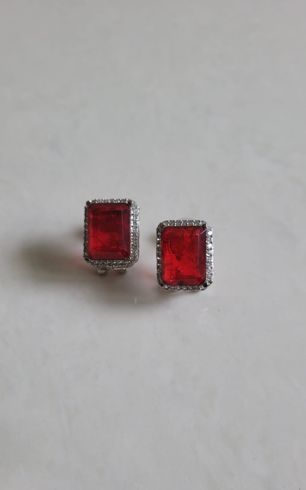 Red Stone Studs