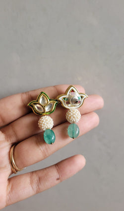 Kundan Leaf Earrings