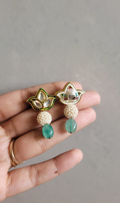 Kundan Leaf Earrings