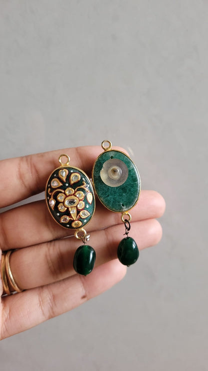 Kundan Enamel Earrings